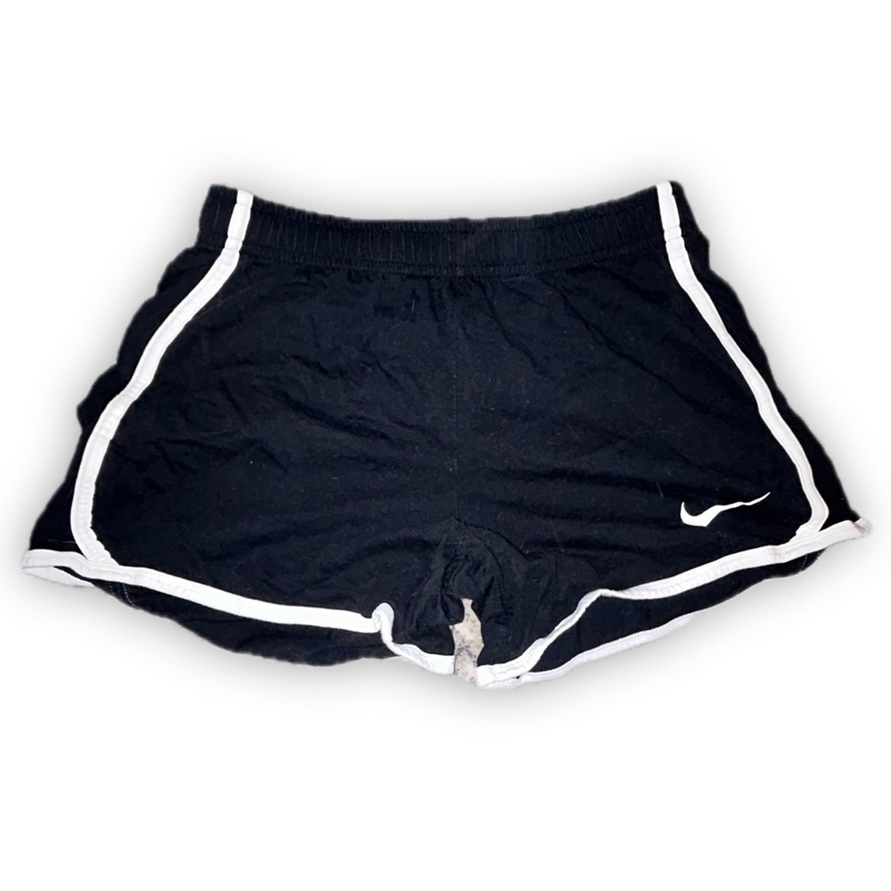 Nike Women's Black and White Athletic Shorts